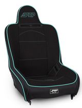 PRP Premier High Back Suspension Seat- Black/Teal Tweed