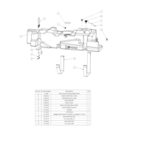 S&B 56 Gallon High-Capacity Fuel Tank for 2011-2016 Ford Powerstroke 6.7L Crew Cab Short Bed
