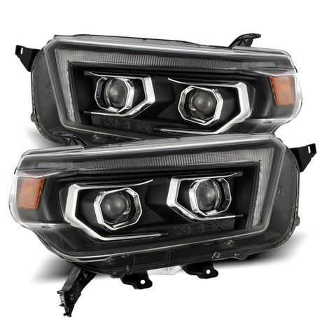 AlphaRex 10-13 Toyota 4Runner LUXX-Series LED Projector Headlights (Plank Style)