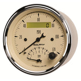 AutoMeter Gauge Tach/Speedo 3-3/8in. 120MPH & 8K RPM Elec. Program. Antq Beige