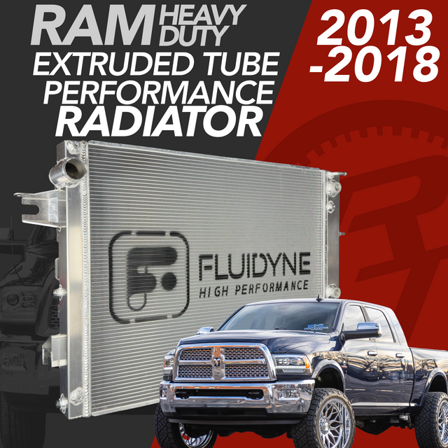 2013-2018 Dodge Ram 2500 3500 6.7L Cummins Diesel 4 Row Extruded Tube Aluminum Radiator