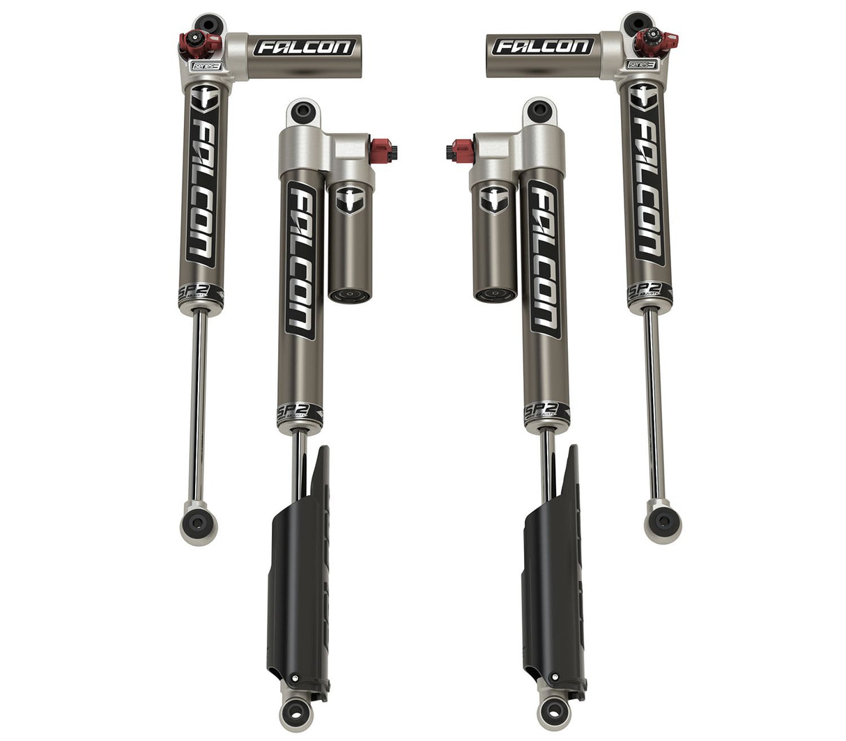JT: Falcon SP2 3.3 Fast Adjust Piggyback Shock Kit (3.5-4.5" Lift Long-Travel)