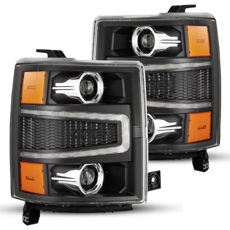 AlphaRex 14-15 Chevy Silverado 1500 LUXX-Series LED Projector Headlights