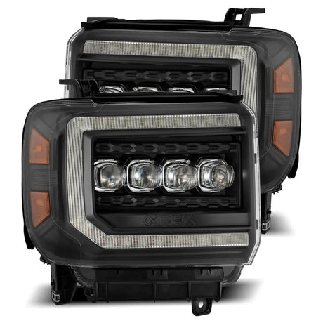 AlphaRex 14-18 GMC Sierra 1500/2500HD/3500HD NOVA-Series LED Projector Headlights (Plank Style)