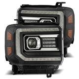 AlphaRex 14-18 GMC Sierra 1500/2500HD/3500HD PRO-Series Projector Headlights (Plank Style)