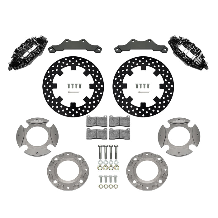 Wilwood 16-21 Polaris RZR XP 4 Turbo Rear Kit 11.25in Drilled Rotors - Black