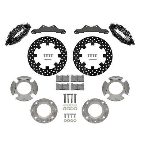 Wilwood 16-21 Polaris RZR XP 4 Turbo Rear Kit 11.25in Drilled Rotors - Black