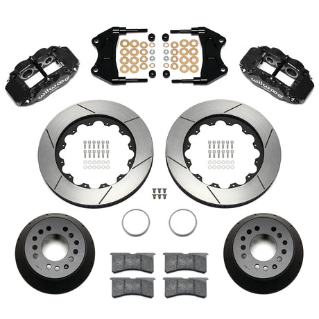Wilwood Narrow Superlite 6R Front Kit 14.00in Slotted Rotors - Black