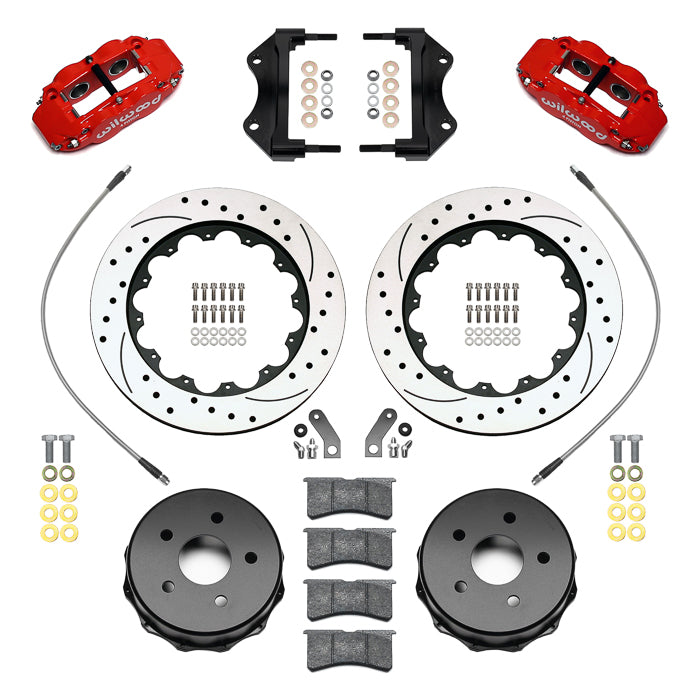 Wilwood 18-21 Jeep Wrangler Narrow Superlite 4R Rear Brake Kit SRP 13.50in Rotor w/Lines - Red