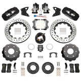 Wilwood Big Ford New Style Aero4 Rear EPB Kit - 14in Drilled Rotor - 2.50in Offset - Black