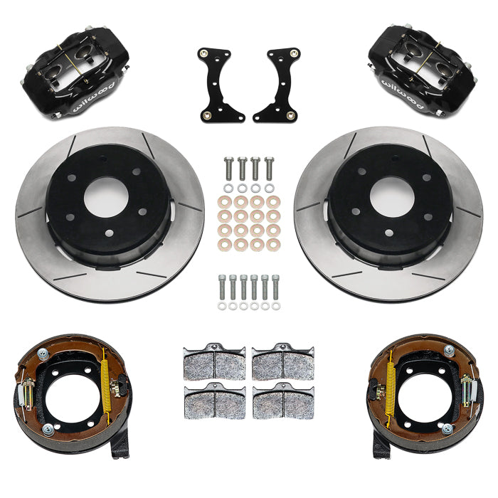 Wilwood 71-91 Chevy Blazer Forged Dynalite Rear Brake Kit w/ 12.19in Slotted Rotor - Black
