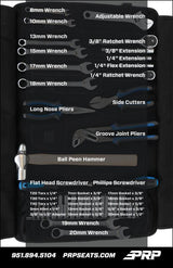 PRP 35pc Can-Am Roll Up Tool bag Tool kit - Black