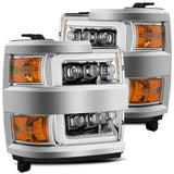 AlphaRex 15-18 Chevy Silverado 2500HD/3500HD NOVA-Series LED Projector Headlights (Plank Style)