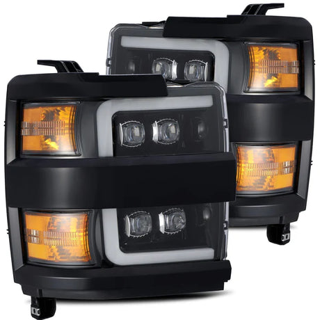 AlphaRex 15-18 Chevy Silverado 2500HD/3500HD NOVA-Series LED Projector Headlights (Plank Style)
