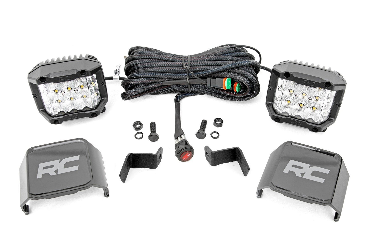 LED Light | Ditch Mount | 2" Chrome Pair | Wide Angle | Ford F-150 (15-24)