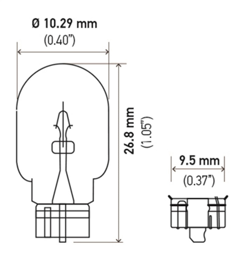 Hella Bulb 2825 12V 5W 4CP W2.1x9.5d T3.25