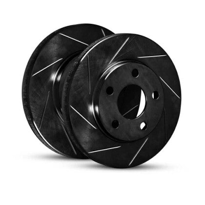 R1 Concepts Slotted Black Brake Rotor: 2008–2015 Mitsubishi Lancer
