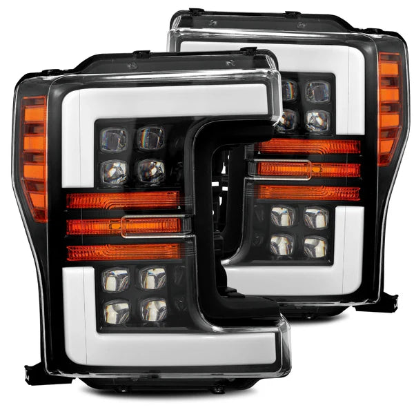 AlphaRex 17-19 Ford F-250/F-350 Super Duty NOVA-Series LED Projector Headlights (Plank Style)