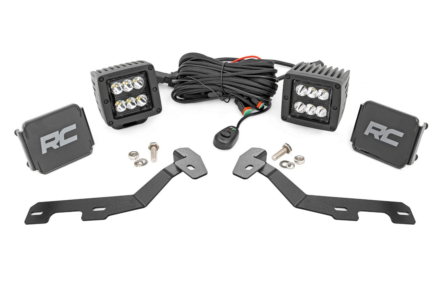 LED Light Kit | Ditch Mount | 2" Black Pair | Spot | Ram 1500 2WD/4WD (19-26)