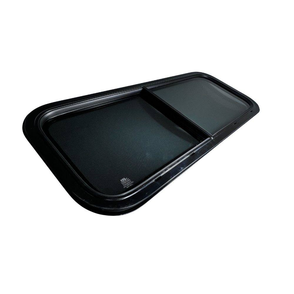 CRL Glass Slider Window w/ Clamp Ring (Passenger Side) for Sprinter Van Wideouts