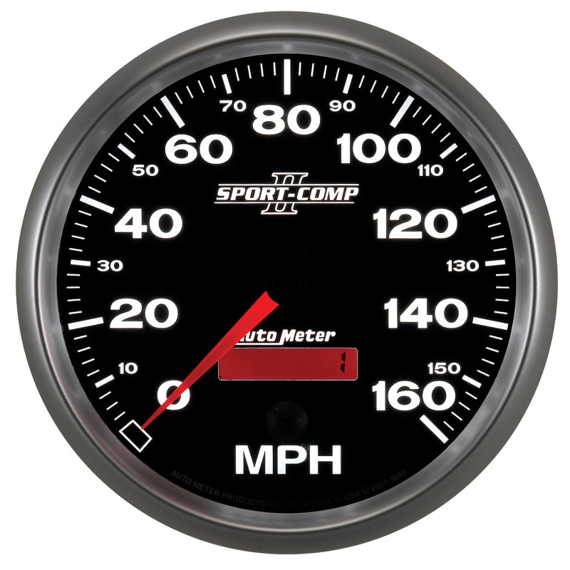 Autometer Sport-Comp II 5 inch 0-160MPH Electronic Programmable Speedometer