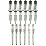 Industrial Injection 07.5-12 Cummins 6.7L Reman Stock Injector Pack w/ Connecting Tubes - Set of 6