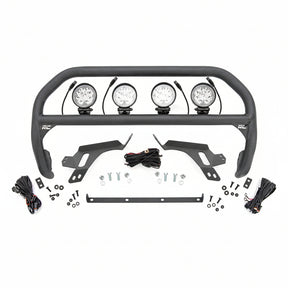Nudge Bar | w/ Tow Hooks | 4 Inch Round Led (x4)