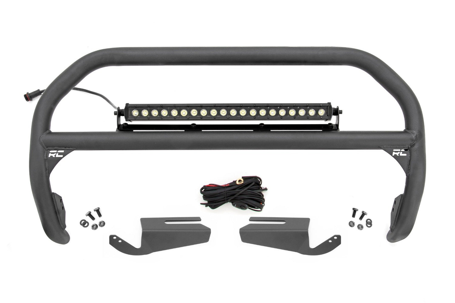 Nudge Bar | 20 Inch Black Single Row LED | OE Modular Steel | | Ford Bronco (21-25)