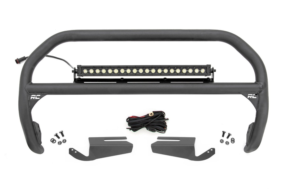 Nudge Bar | 20 Inch BLK DRL Single Row LED | OE Modular Steel | Ford Bronco (21-25)