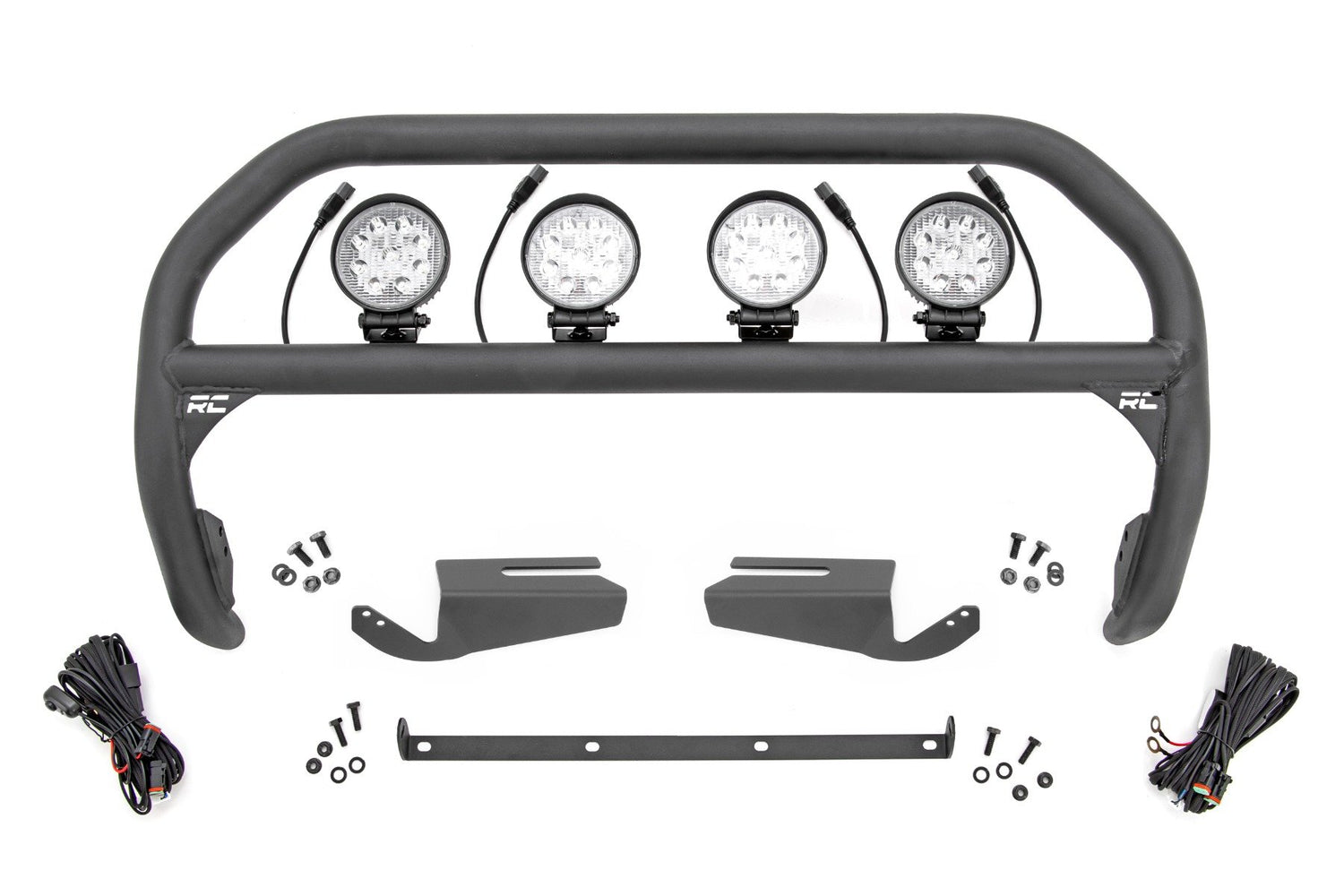 Nudge Bar | 4 Inch Round Led (x4) | OE Modular Steel | Ford Bronco 4WD (21-25)