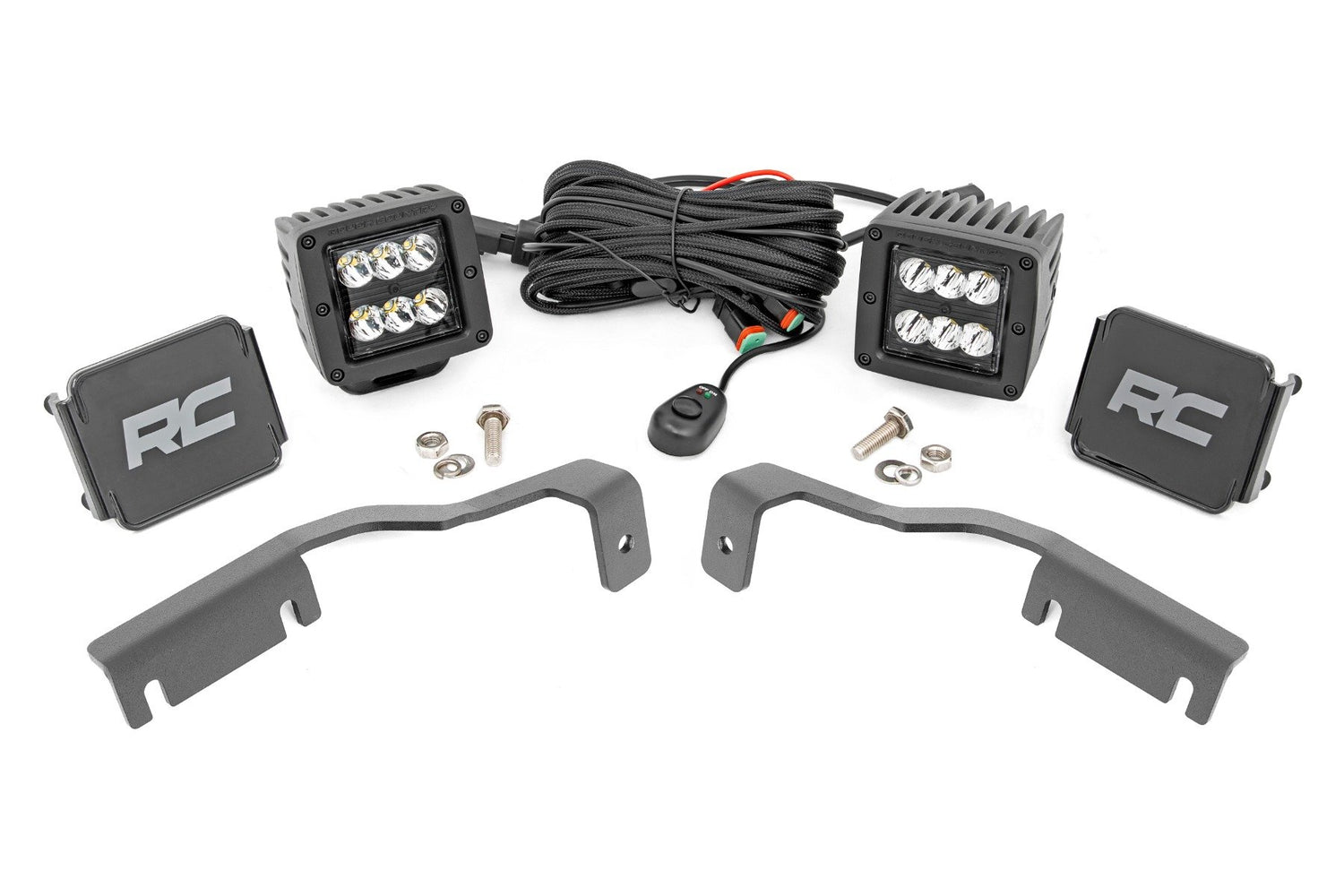 LED Light Kit | Ditch Mount | 2" Black Pair | Spot | Nissan Frontier (22-25)