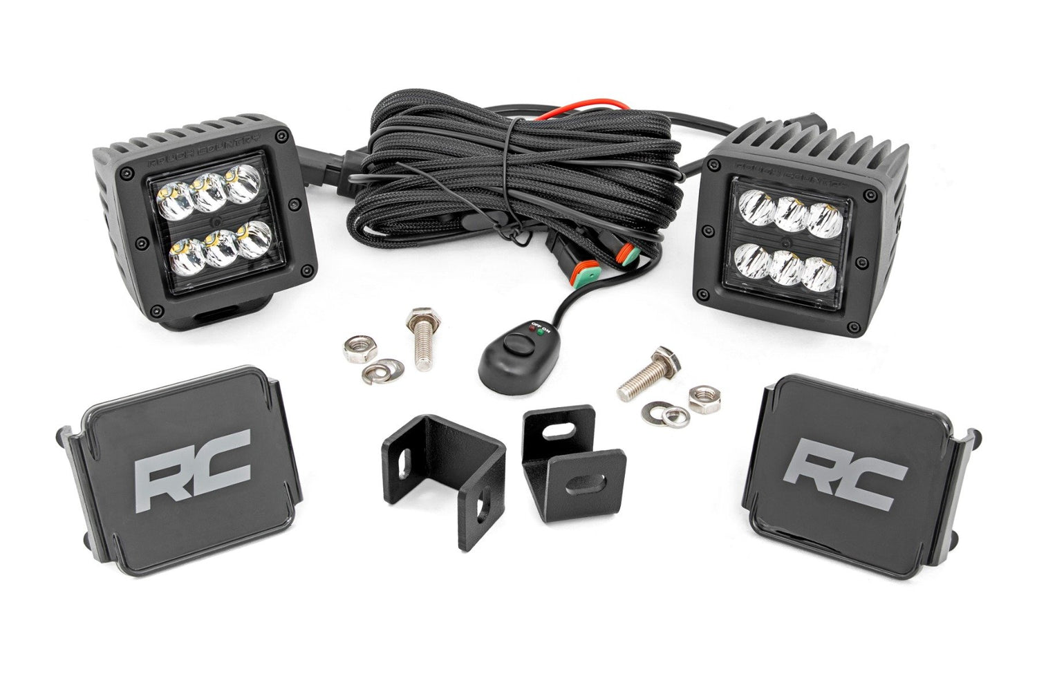 LED Light Kit | Ditch Mount | 2" Black Pair | Spot | Toyota Tundra (22-26)