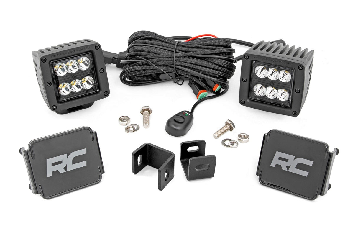LED Light Kit | Ditch Mount | 2" Black Pair | Spot | Toyota Tundra (22-26)
