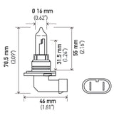 Hella 9005/HB3 12V 100W P20d T4 Halogen Bulb