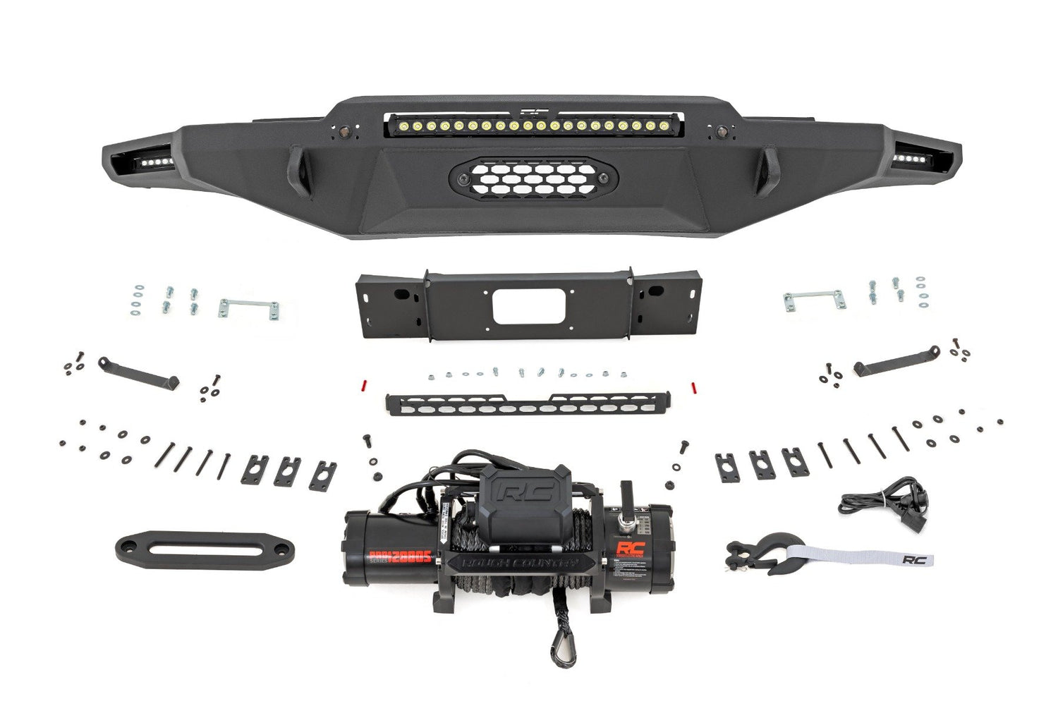 Hybrid Front Bumper | 12000S | Blk LED w/ Amber DRL | Toyota Tundra (22-26)