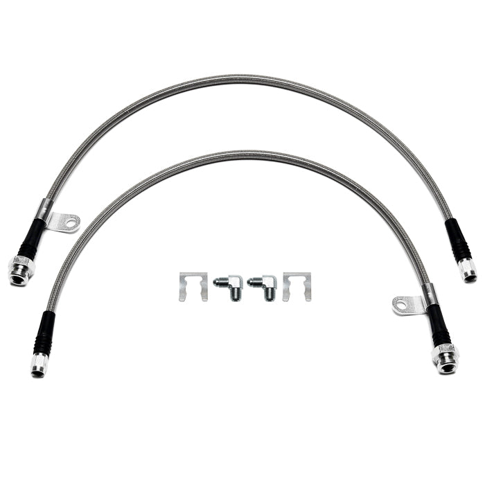 Wilwood 23in OAL Flexline M10x1.0 Hose to -3 w/ Bracket