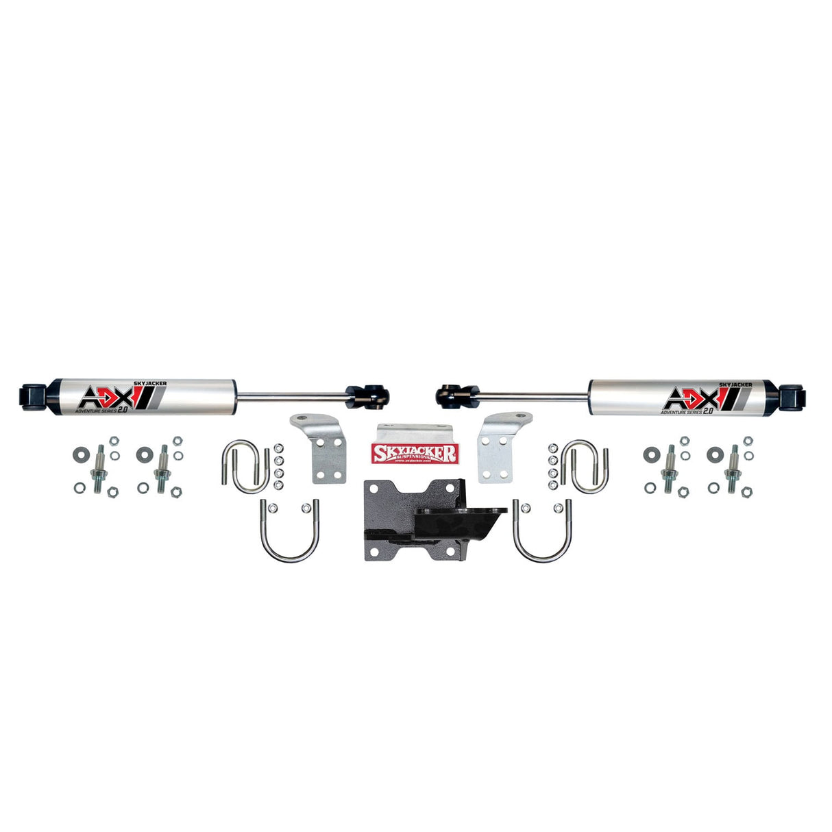 Skyjacker 07-18 jeep Wrangler JK ADX 2.0 Dual Stabilizer Kit w/ CNC Machined Polished Alum.