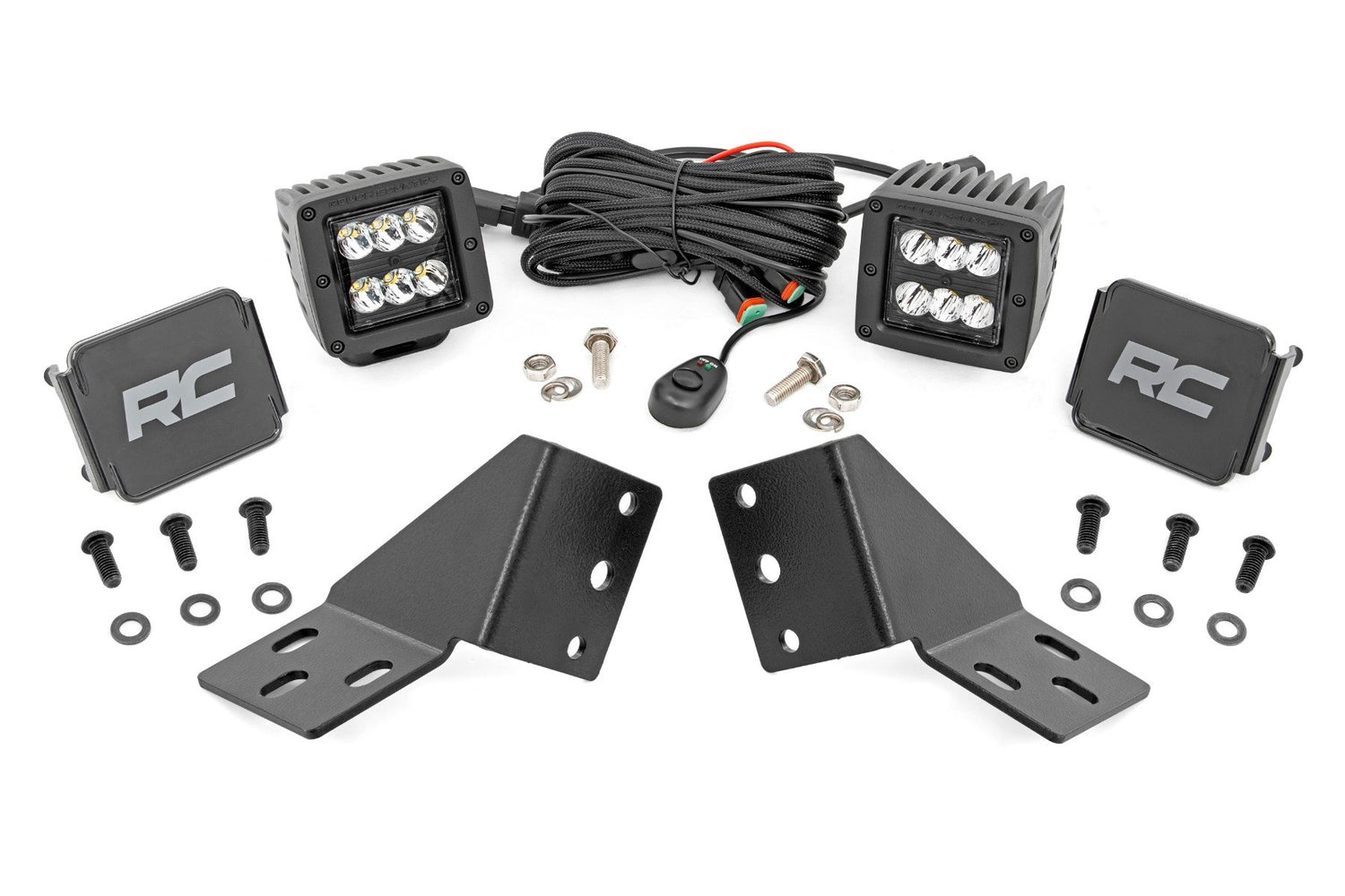 LED Light Kit | Rear Mount | 2" Black Pair | CFMOTO UFORCE U10 1000 PRO