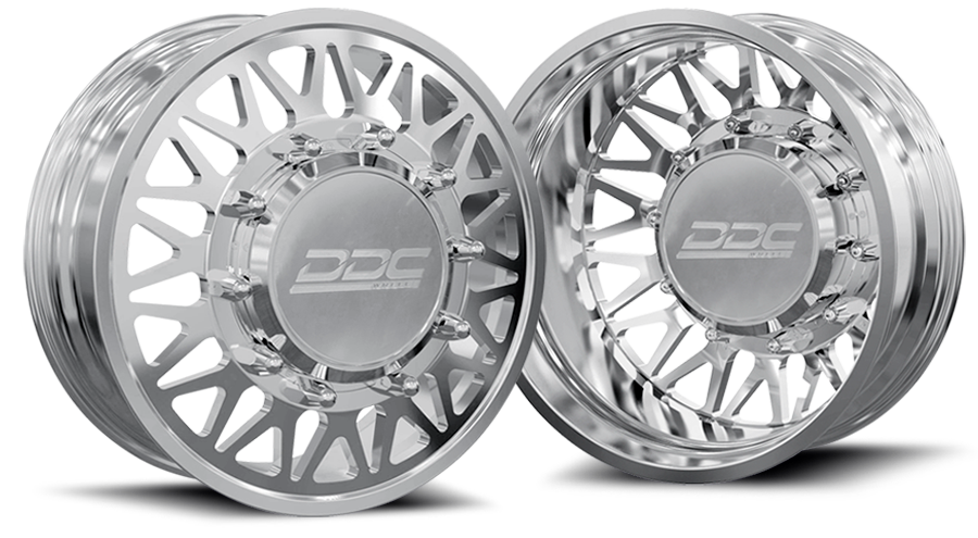 Dually Wheels The Mesh Forged | 20x8.25 | 10x225 | Black/Mill 05-10 Ford 15-25 F-450/F-550 Dodge Ram 08-25 4500/5500 DDC Wheels