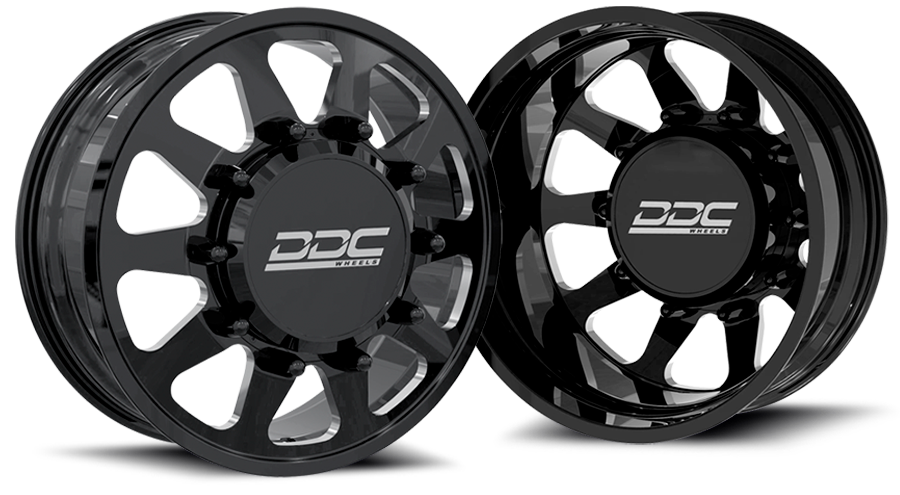 Dually Wheels The Ten Forged 20x8.25 8x210 Black/Mill 11-25 Silverado/Sierra 3500 DDC Wheels