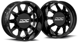 Dually Wheels The Ten Forged 22x8.25 8x170 Black/Mill SS Fronts 99-04 Ford F-350 DDC Wheels