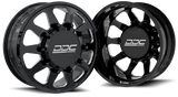 Dually Wheels The Ten Forged 24x8.25 10x225 Black/Mill 05-10 Ford 15-25 F-450/F-550 Dodge Ram 08-25 4500/5500 DDC Wheels