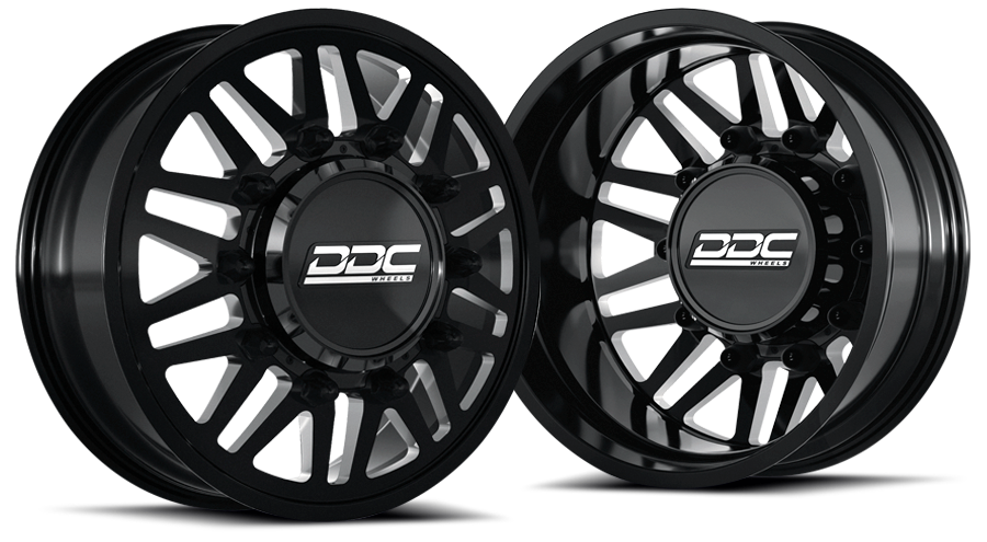 Dually Wheels Aftermath Black/Milled 22X8.25 8X210 Silverado/Sierra 11-25 DDC Wheels