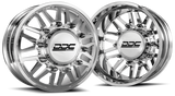 Dually Wheels Aftermath Polished 22X8.25 8X200 F-350 05-25 F-450 11-14 19-25 Ram 3500 DDC Wheels