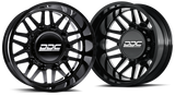 Dually Wheels Aftermath Black/Mill 22x8.25 8x200 SS Fronts Ford 05-25 Ford F-350 11-14 DDC Wheels