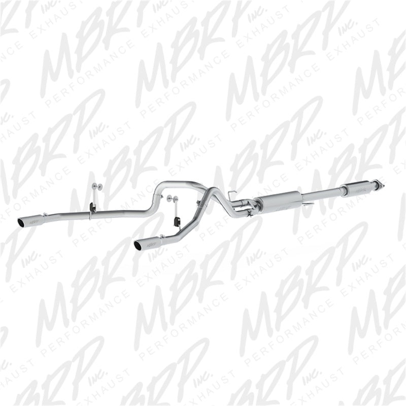 MBRP 2015 Ford F-150 5.0L 3in Cat Back Dual Split Rear Exit T409 Exhaust System