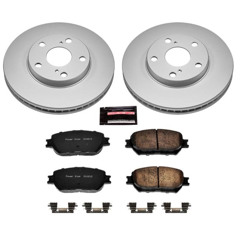 Power Stop 02-06 Toyota Camry Front Z17 Evolution Geomet Coated Brake Kit