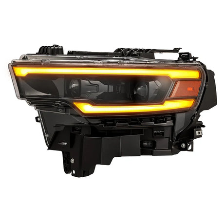 AlphaRex 25-26 Dodge Ram 1500 Luxx LED Proj Headlights -Alpha Black w/Activ Lit/Seq Signal/Switchbk