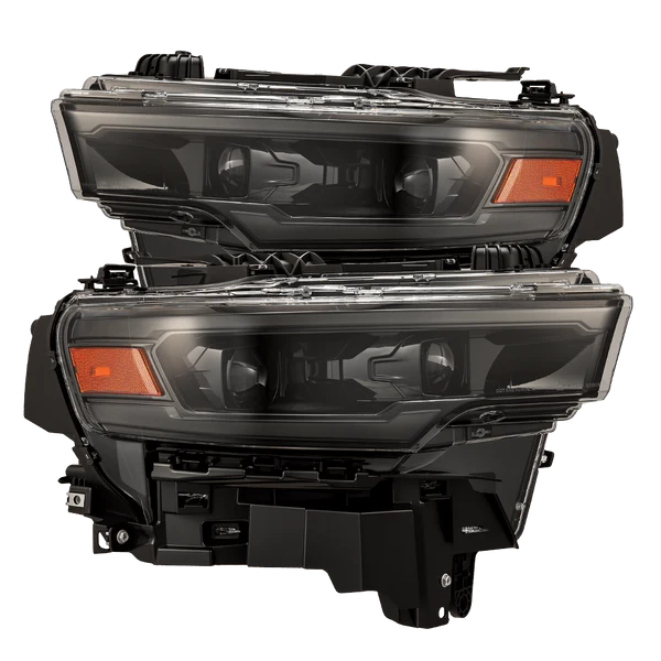 AlphaRex 25-26 Dodge Ram 1500 Luxx LED Proj Headlights -Alpha Black w/Activ Lit/Seq Signal/Switchbk