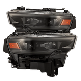 AlphaRex 25-26 Dodge Ram 1500 Luxx LED Proj Headlights -Alpha Black w/Activ Lit/Seq Signal/Switchbk